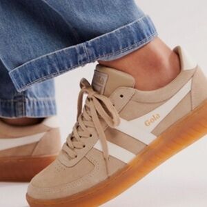 Gola Women's Tan and White Grandslam Sneakers